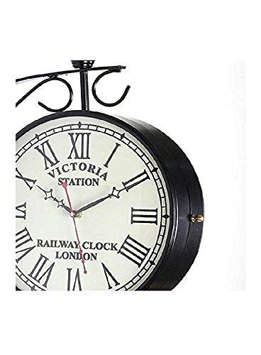 Dhani Creations Metal Station Clock (White, Dial: 6 inch)