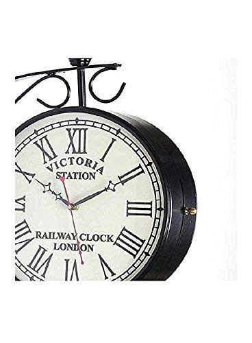 Dhani Creations Metal Station Clock (8 inch, White)