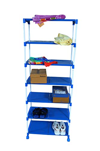Dhani Creations 7-Tier Shoe Racks | Shoe Stand | Books Shelf | Clothes Rack & Kitchen Utility Stand | Shoe Shelf Storage Organizer for Living Room, Bathroom, Entryway, Hallway, (7 Steps Rack)