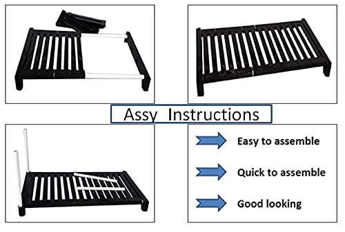 Dhani Creations Strong, Durable, Easy to Assemble Utility Foldable Multipurpose Shoe Rack for Home | Storage Rack for Footwear, Clothes, Book Rack Organizer 3 Shelves Shoe Stand