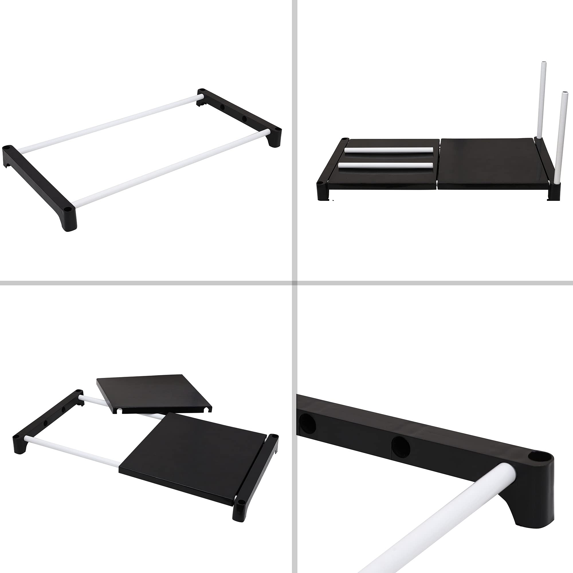 Dhani creation Extra Strong Multipurpose Rack for Shoes with Wheel, 6 Step (Black)