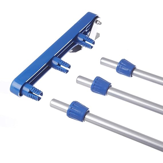 Dhani Creations Wall Mounted Cloth Stand for Drying Clothes Foldable Cloth Drying Stand/Clothes Drying Rack, 3 Pipes X 2 Feet/32 Inches (Blue)(Alloy Steel)